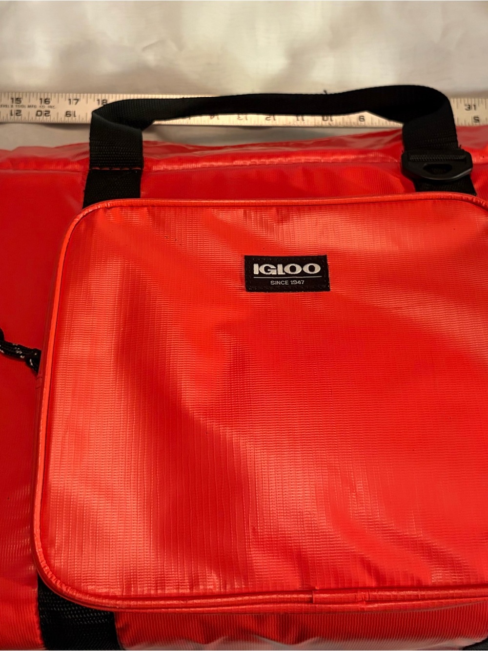 Igloo Red Duffel Cooler with Black Straps